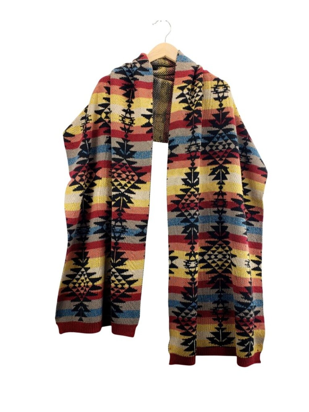 Southwester Knit Scarf 18.5 x 79 American Eagle Outfitters Aztec Sweater Wrap